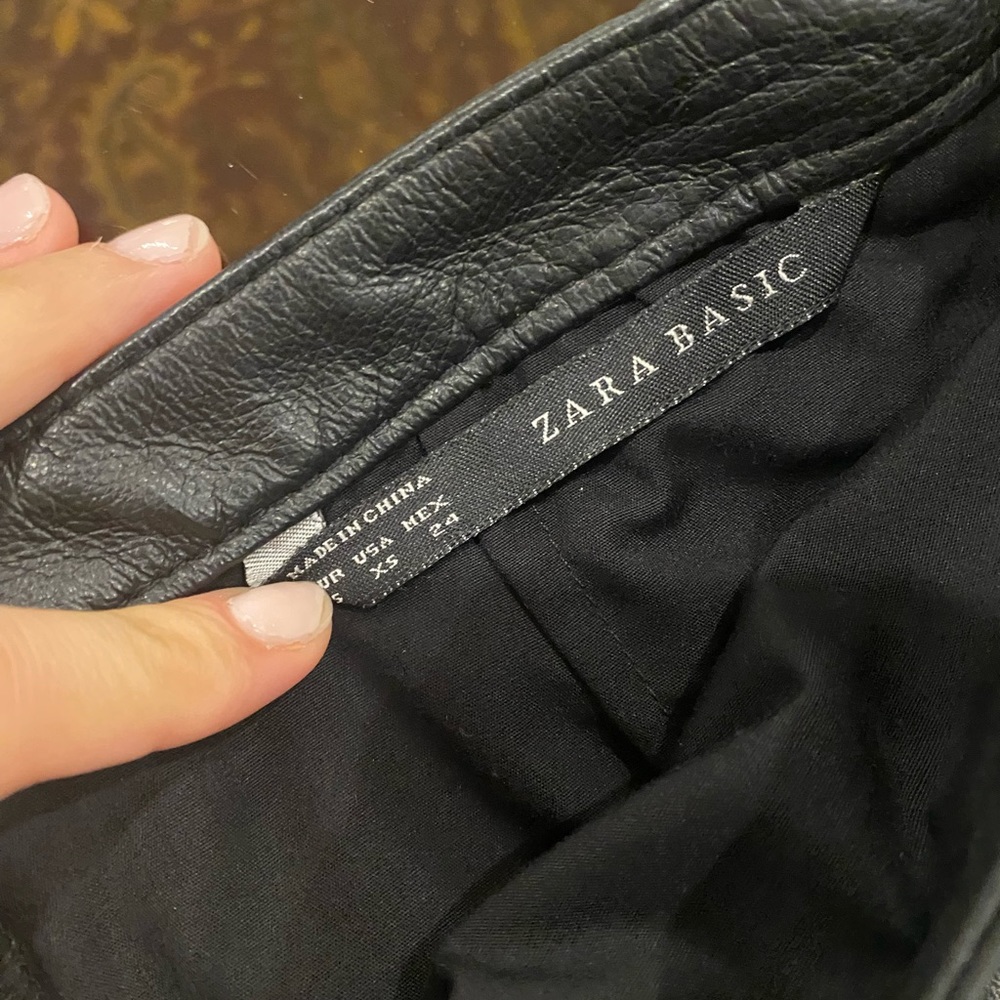 Zara Black Fringe Mini Skirt - Picture 2 of 2
